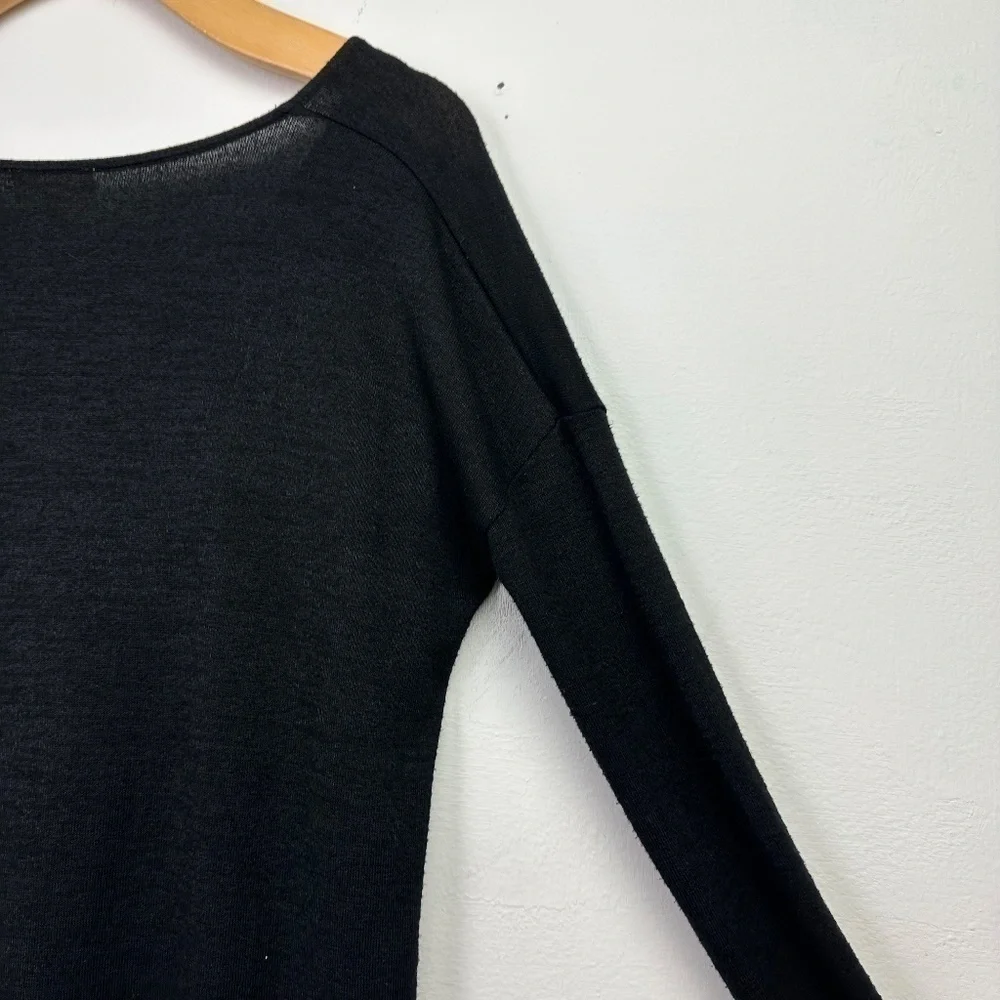 WILFRED Free Aritzia Gail Black V-neck Long Sleeve Tunic Dress XXS - Picture 7 of 9